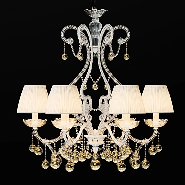 Elegant Crystal Chandelier 3D model image 1 