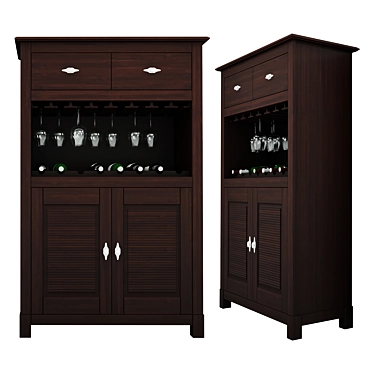 Colonial Bar Cabinet "Rauna 3D model image 1 