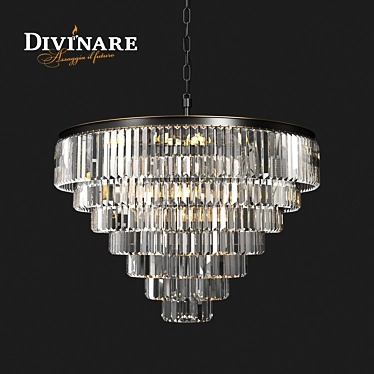 Divinare Nova Crystal Chandelier 3D model image 1 