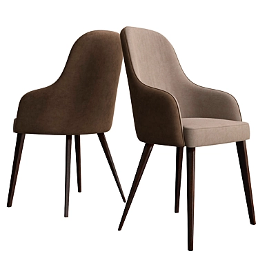 Elegant Armrest Chair 3D model image 1 