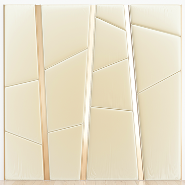 Modern Wave 3D Wall Panel 3D model image 1 