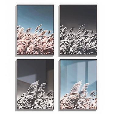 InteriorsHome Poster Set: Stunning Frames! 3D model image 1 