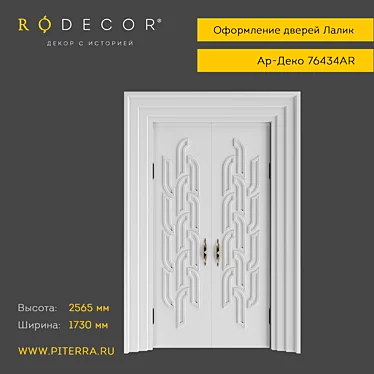 Lalique Door Decor: Exquisite RODECOR Design 3D model image 1 