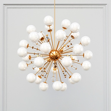 Stunning Italian Sputnik Chandelier 3D model image 1 