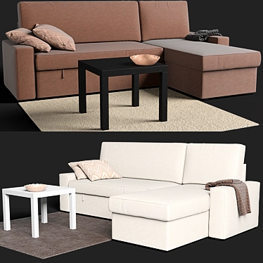 Modern Vilasund Sofa: Versatile Comfort & Style 3D model image 1 