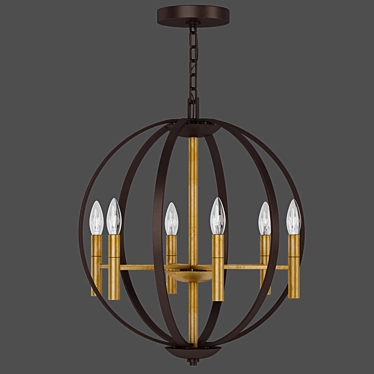 Euclid Chandelier: Elegant Illumination at its Finest! 3D model image 1 