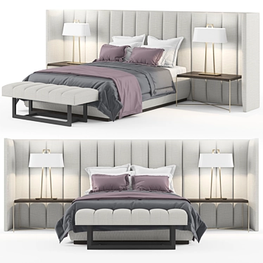 Elegant, Classic PROVENCE Bed 3D model image 1 