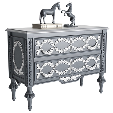 VITTORIO GRIFONI Art.2598: Elegant Decorated Console 3D model image 1 