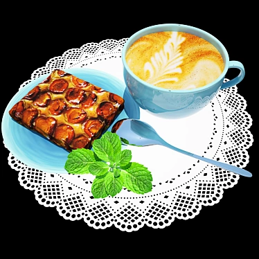 Kitchen Delight: Coffee & Dessert Deco Set 3D model image 1 