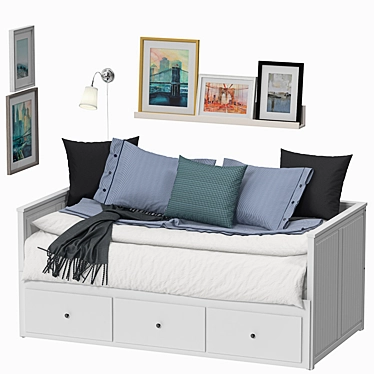 Elegant Hemnes Bed: Stylish and Versatile 3D model image 1 