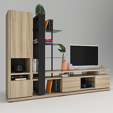 "Gautier" TV Cabinet: Stylish and Spacious 3D model image 1 