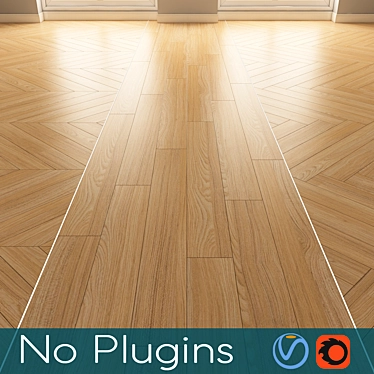 Vintage Wooden Floor Texture 3D model image 1 