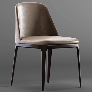 Poliform Grace Leather Chair - Timeless Elegance for Your Space 3D model image 1 