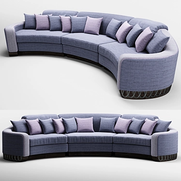 Luxury Collection: Alexandra Ringo Modular Sofa 3D model image 1 