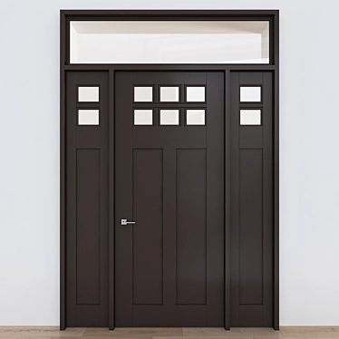 Elegant Front Entry Door 3D model image 1 