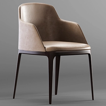  Poliform Grace Leather Chair 3D model image 1 