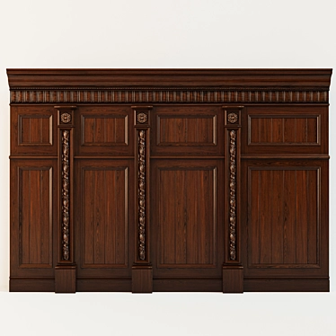 Wooden Panel Set - Textured Models 3D model image 1 