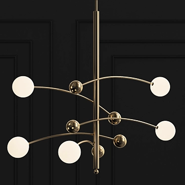 Elegant Crystal Chandelier 3D model image 1 