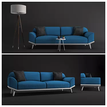 Modern TOMRIS Sofa Set for Stylish Living 3D model image 1 