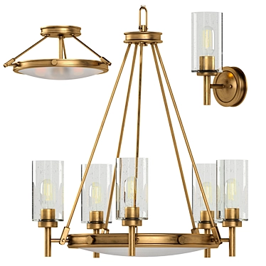 Elegant Collier Lamp Set 3D model image 1 