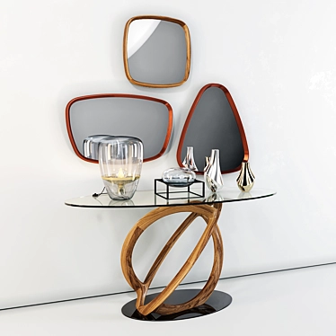 Elegant Console Set: Kosmo and Mix Mirror 3D model image 1 