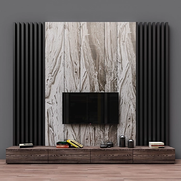 Zona 10 TV Stand: Sleek, Stylish, Spacious 3D model image 1 