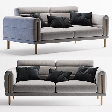 Modern Comfort: Abric Sofa by BOSC 3D model image 1 