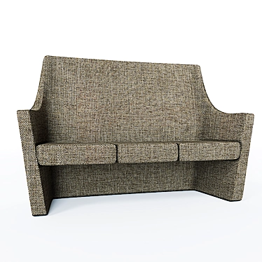 Modern Three-Seater Sofa 3D model image 1 