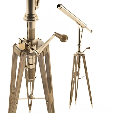 19th Century Parisian Brass Telescope 3D model image 1 