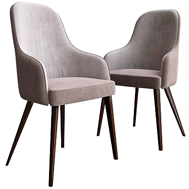 Ceppi Style Armrest Chair 3D model image 1 