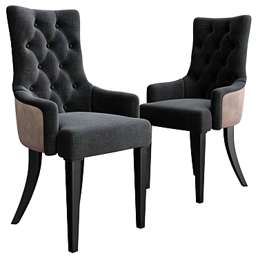 Elegant Armrest Chair: Ceppi Style 3D model image 1 