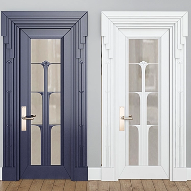 Modern Wooden Interior Doors 3D model image 1 