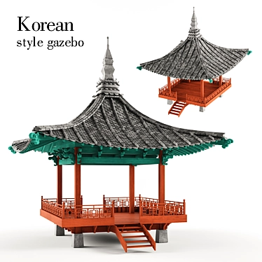 Korean Garden Gazebo 3D model image 1 