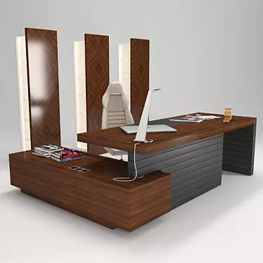 LAS Office Furniture Set 3D model image 1 