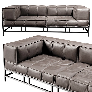 Bruehl Metal Sofas: Modern Elegance 3D model image 1 