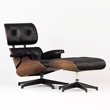 Modern Eames Lounge Chair Set 3D model image 1 