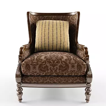 Elegant Classic Armchair: Highly Detailed Masterpiece 3D model image 1 