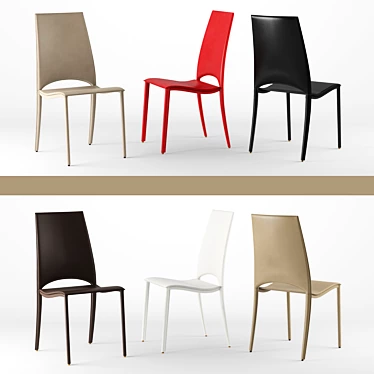 Luxurious Vela Dining Chair: Ergonomic Comfort & Timeless Beauty 3D model image 1 