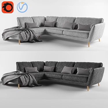 Stella Corner Sofa 3D model image 1 