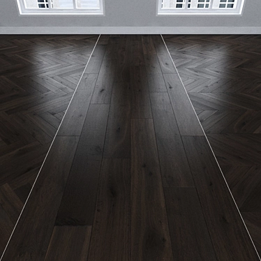 Oak Coffee Parquet - Herringbone, Linear & Chevron 3D model image 1 