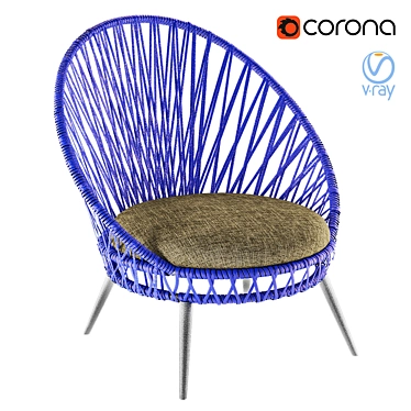 Mindo Panna Lounge Armchair: Modern, Comfortable, and Stylish 3D model image 1 
