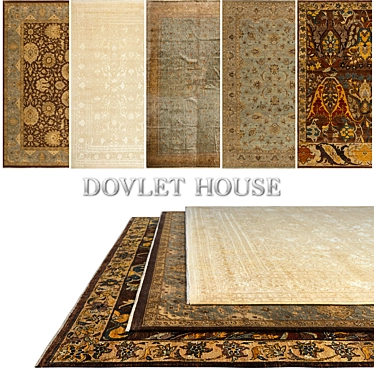 Luxury Carpets by DOVLET HOUSE (Set of 5) 3D model image 1 