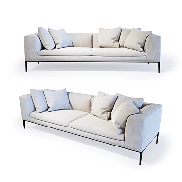 Elegant Michel Sofa: Comfort Meets Style 3D model image 1 