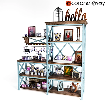 Elegant Shelf Decor: Enhance Your Space 3D model image 1 