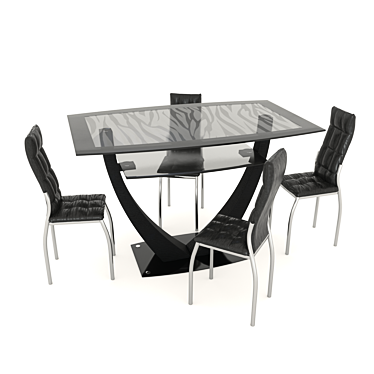 Modern Steffani Chair & Sagrada Table Set 3D model image 1 