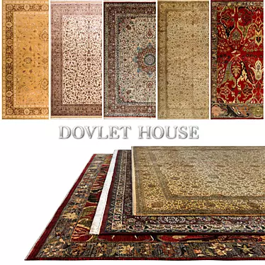 Luxury Carpets Set by DOVLET HOUSE (5-Piece Set) 3D model image 1 