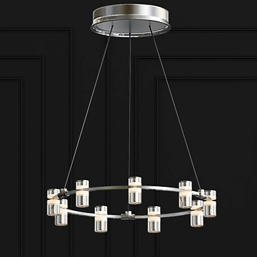 Elegant Chrome Netto Chandelier 3D model image 1 