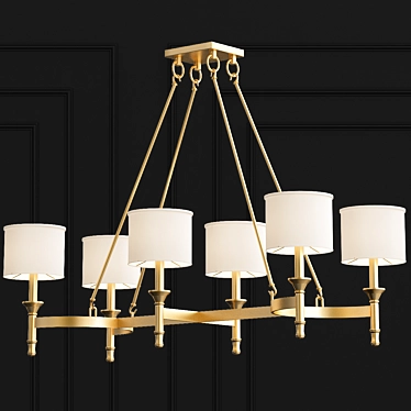 Fairmont Linear Chandelier: Elegant, Modern Lighting 3D model image 1 