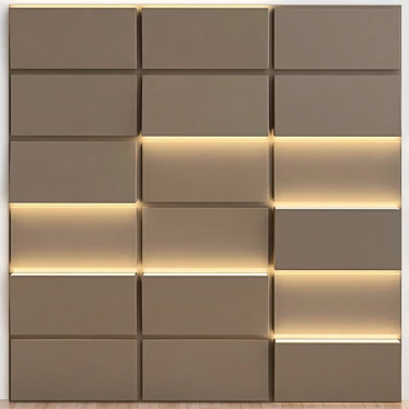 3D Decorative Wall Panel 3D model image 1 