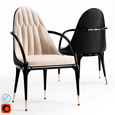 Visionnaire Jera Modern Chair 3D model image 1 